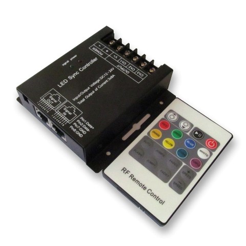 Мрежов LAN LED Контролер за RGB лента RF с Дистанционно Управление 288W - 20 бутона Мрежов LAN LED Контролер за RGB лента RF с Дистанционно Управление 288W - 20 бутона